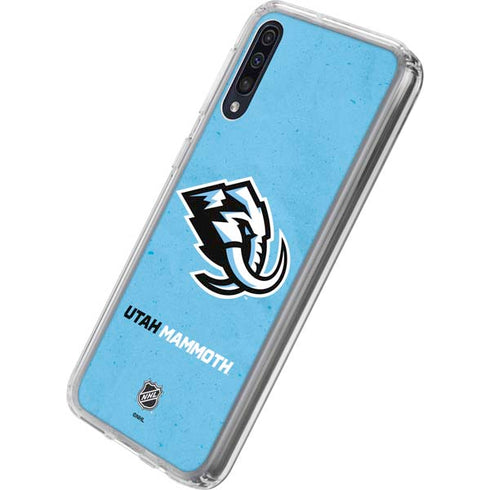 NHL Utah Mammoth Distressed Blue Galaxy A50 Clear Case